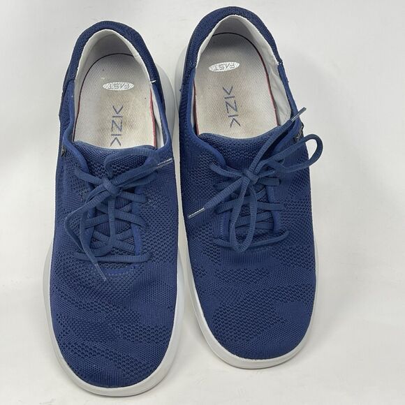 Kizik Madrid Eco-Knit Shoes Mens 13 W Wide Blue Hands Free Lightweight Sneakers - Picture 9 of 16